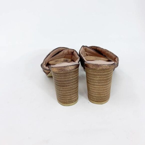 Amuse Society x Matisse Womens Shine On Gold Stacked Heel Slide Sandals Size 8 M - Picture 6 of 8